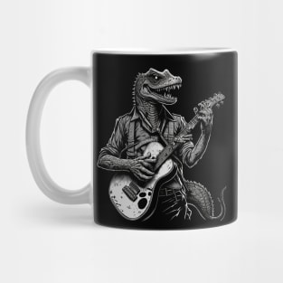 Reptile Playing a Guitar Mug